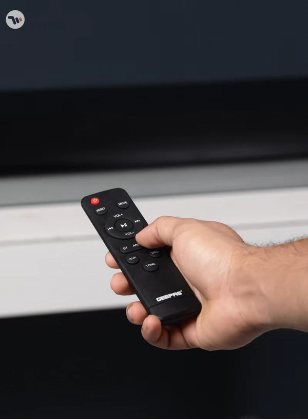 GEEPAS Portable SoundBar 120W | Bluetooth 5.0 | Optical & ARC Input | Connect To TV, Mobile, Laptop & More | GSRB120BT Black
