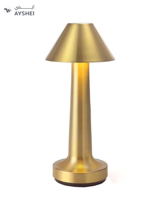 Yuwell Portable Led Table Lamp With 3 Light Color Modes With Touch Sensor 3-Levels Brightness Desk Lamp For Room Party And Restaurant Decor Desk Lamp Gold