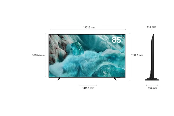 Samsung 85 Inch QLED TV, Q7F, 4K, Q4 AI Processor, 100% Color Volume with Quantum Dot, Knox Security, Endless Free Content, Vision AI Smart TV, QA85Q7FAAUXZN (2025 - UAE Version) QA85Q7FAAUXZN Black