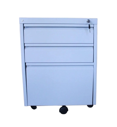 Mobile Pedestal with 2 box and 1 file drawers, Steel-0
