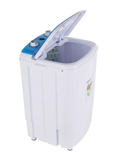 Olsenmark Semi Automatic Washing Machine with Spin Dryer, 3.8 KG, Equipped with Strong Pulsator and Extra Spinning Tub, Less Water and Noise, 250 W OMSWM5505 White/Blue-5