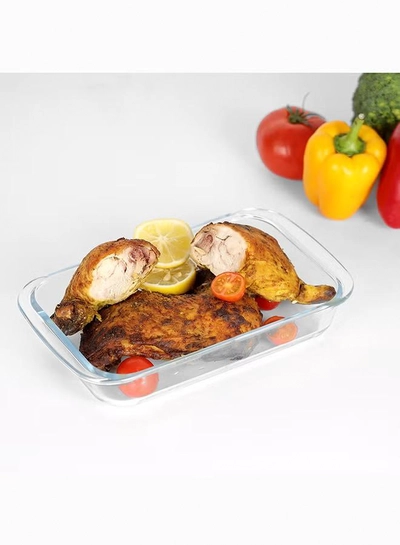 Delcasa 1800ml Rectangular Baking Dish, Borosilicate Glass Pan, DC2274-0