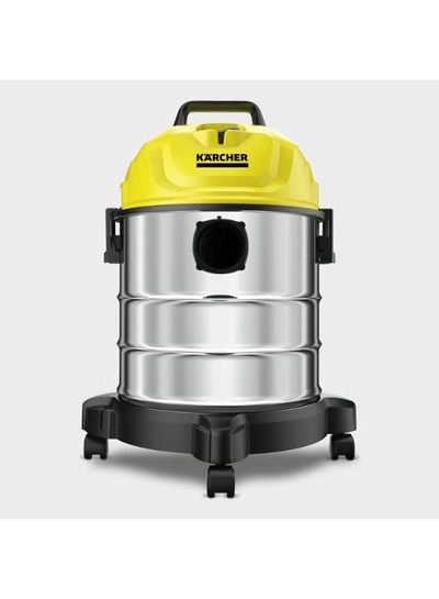 KARCHER WD 1 s Classic Wet And Dry Vacuum Cleaner, 18L Stainless Steel Tank, 1300W, Blower Function 200 W 10983240-3