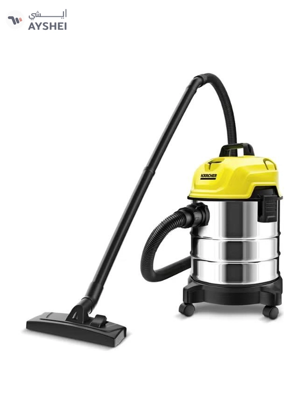 KARCHER WD 1 s Classic Wet And Dry Vacuum Cleaner, 18L Stainless Steel Tank, 1300W, Blower Function 200 W 10983240