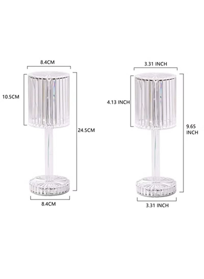 Yuwell 16 Colors RGB Crystal Table Lamp Diamond Lamp Multi-Color Remote Control Touch Table Light USB Charging Romantic Acrylic LED Night Light Modern Home Decoration-2