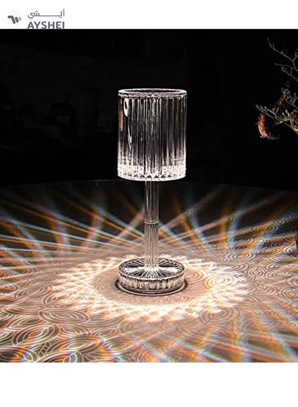 Yuwell 16 Colors RGB Crystal Table Lamp Diamond Lamp Multi-Color Remote Control Touch Table Light USB Charging Romantic Acrylic LED Night Light Modern Home Decoration
