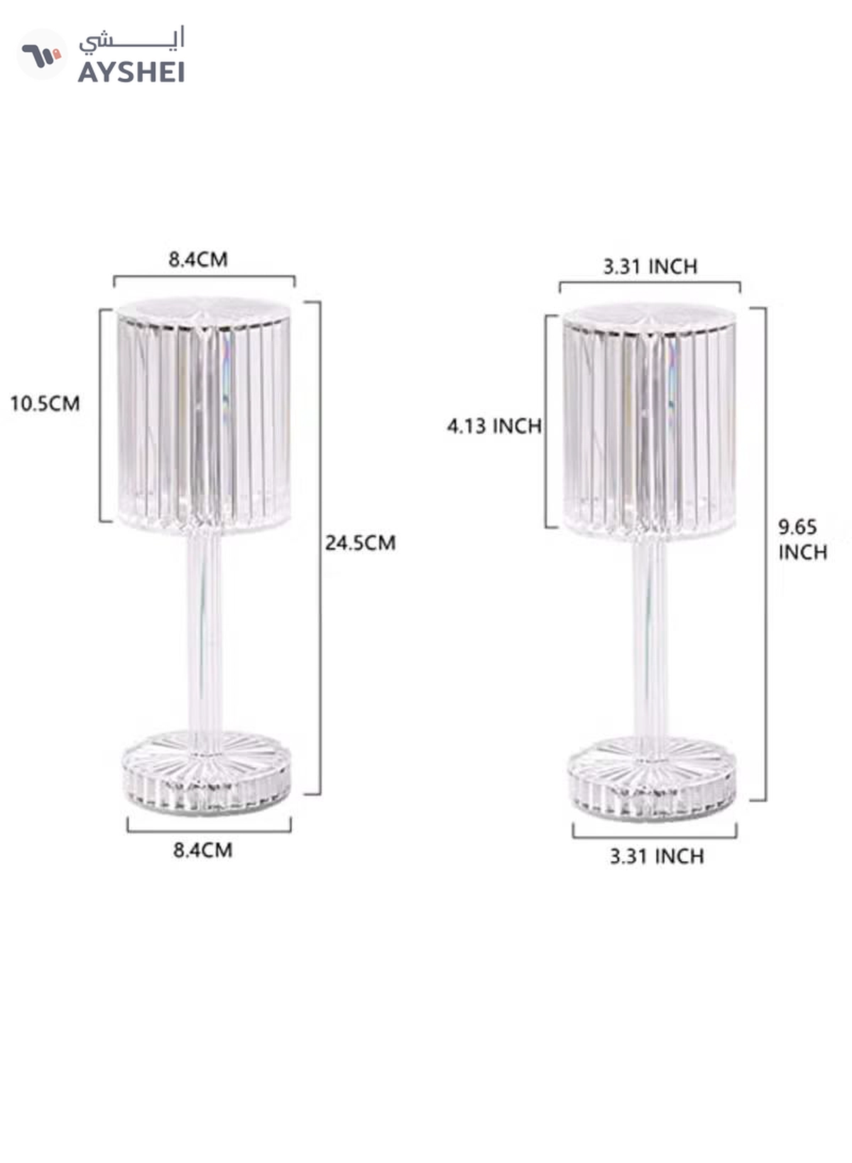 Yuwell 16 Colors RGB Crystal Table Lamp Diamond Lamp Multi-Color Remote Control Touch Table Light USB Charging Romantic Acrylic LED Night Light Modern Home Decoration-2-2