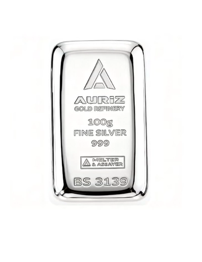 Auriz Minting 100GM Pure Silver Bar 999 - 100 Grams-0