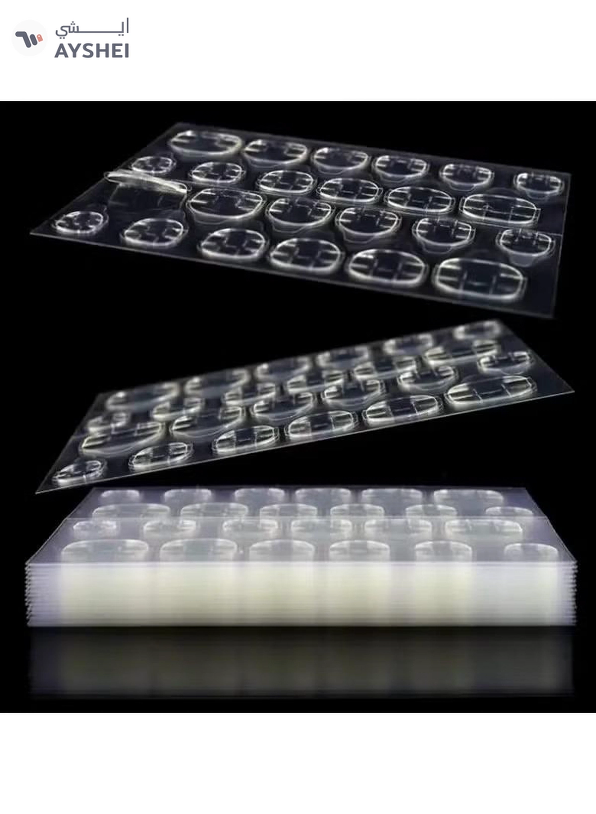 ORiTi 10 Sheet Ultrathin Waterproof Breathable Double-Sided False Nail Glue Sticker-1-1