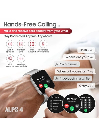 Swiss Military ALPS4 – Advanced Smartwatch with AMOLED Screen, Call Function, Fitness Tracker, Wireless Charging & 7-Day Battery - Gray-4