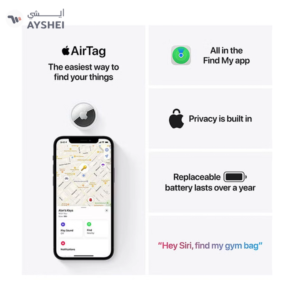 Apple AirTag Pack of 4 White-6-6
