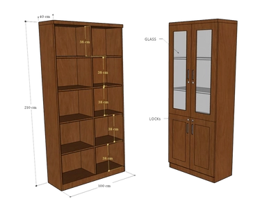 Cabinet for Box Files, 100 x 40 x 210 h cms-0