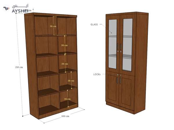 Cabinet for Box Files, 100 x 40 x 210 h cms