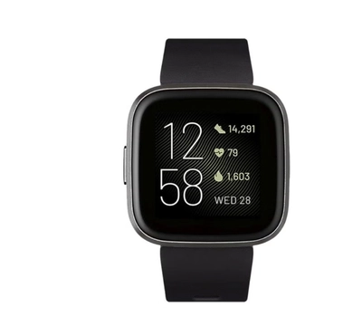 Fitbit Versa 2 (NFC) Smartwatch Black/Carbon Aluminum-1