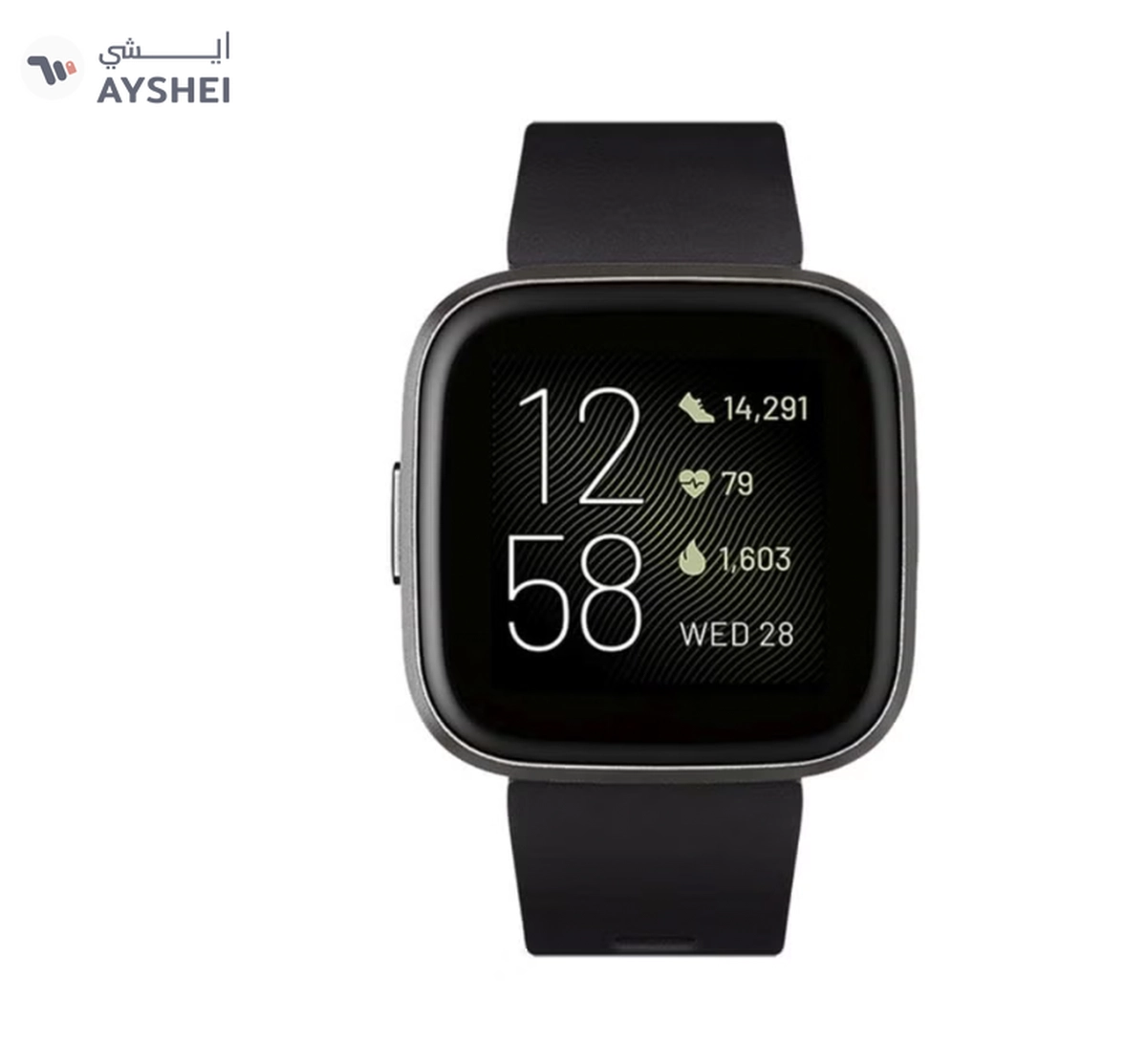 Fitbit Versa 2 (NFC) Smartwatch Black/Carbon Aluminum-1-1