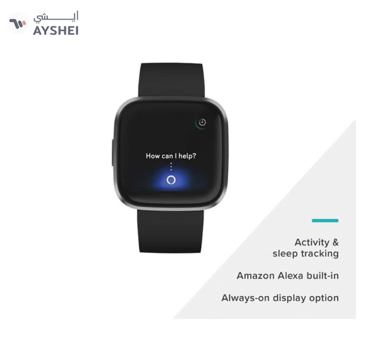 Fitbit Versa 2 (NFC) Smartwatch Black/Carbon Aluminum-4-4