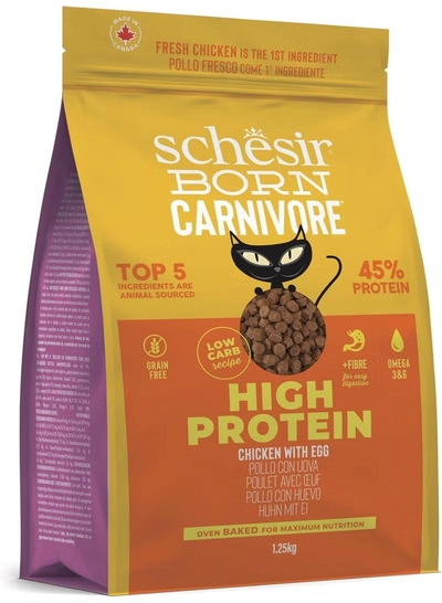 Schesir Born Carnivore Grain Free Oven Baked Dry Food [High-Protein] For Cat-0