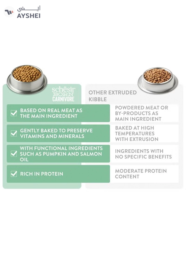 Schesir Born Carnivore Grain Free Oven Baked Dry Food [High-Protein] For Cat