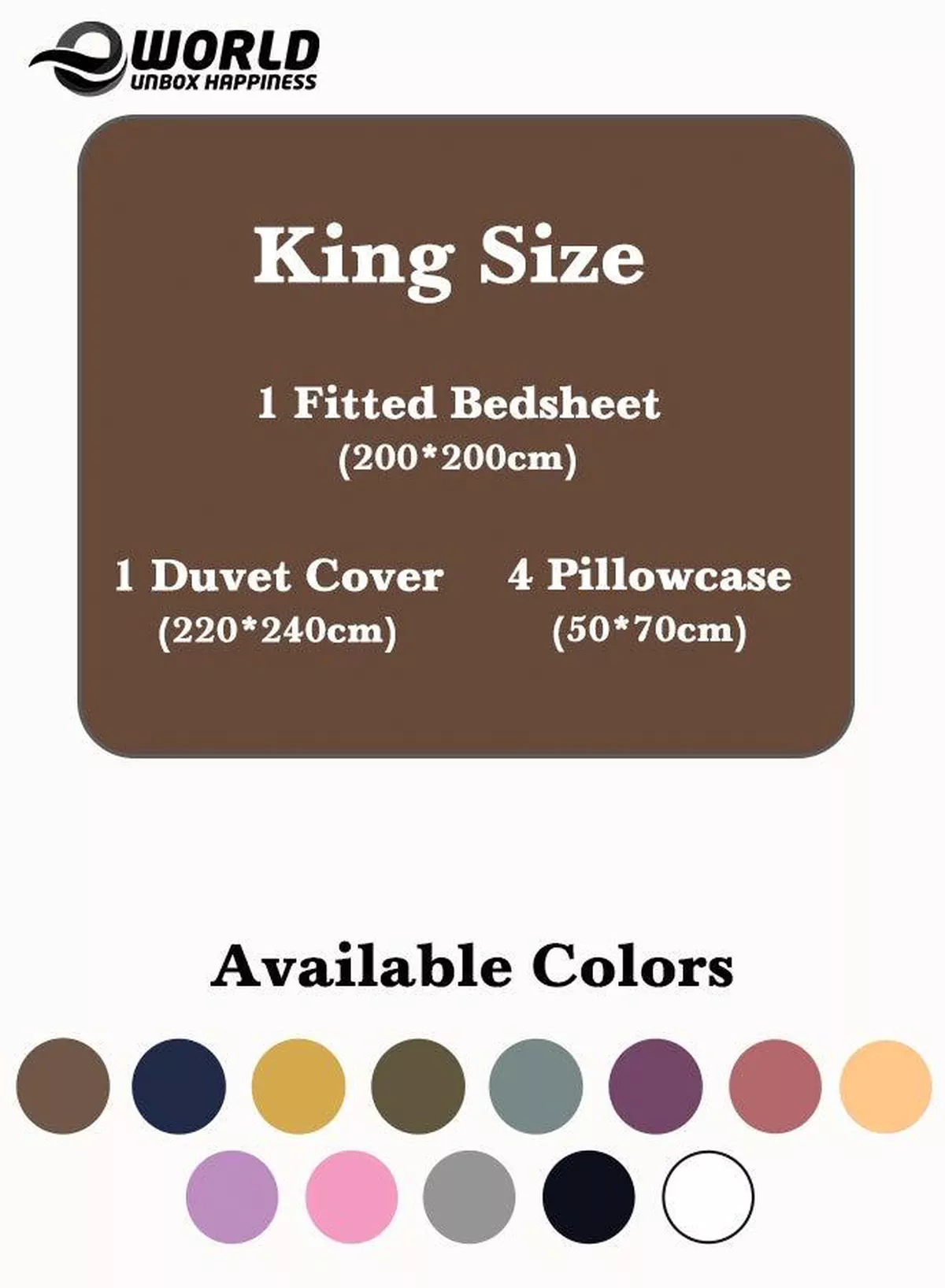 Premium Striped Duvet Set All Season – 6-Pieces Set Brown | King Size 220x240 cm | Ultra-Soft, Wrinkle-Resistant & Made in Dubai | Includes Duvet Cover, Fitted Sheet (200x200 cm) & 4 Pillowcases (50x70 cm)-1-1