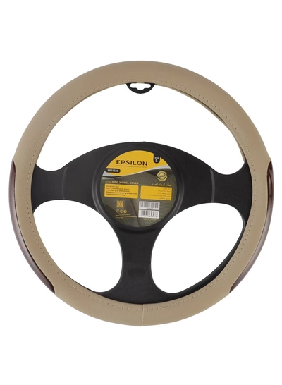 Epsilon Steering Wheel Cover- EPS1230 Size: L With Leather Touch for Improved Control and Grip-0