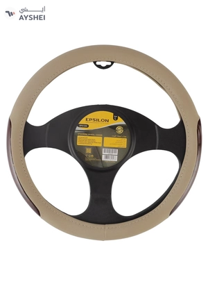 Epsilon Steering Wheel Cover- EPS1230 Size: L With Leather Touch for Improved Control and Grip