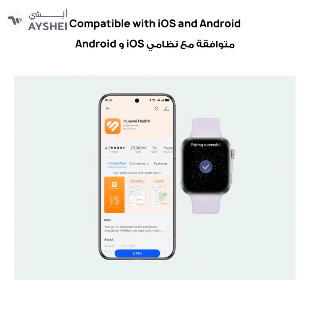 HUAWEI Watch FIT4 Smart Watch, 1.82” Display, 100+ Sports modes, Fitness and Sleep Tracker, Heart Rate Monitor, Emotional Wellbeing Assistant, up to 10-Day Battery Life, iOS & Android White-2-2
