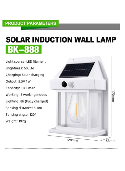 Yuwell Pack Of 8 Pcs Solar Outdoor Light Solar Motion Sensor Security Lights With 3 Lighting Modes Wireless Solar Wall Lights Waterproof Solar Light Bulb Lights For Garden Home And Garage Use White-1