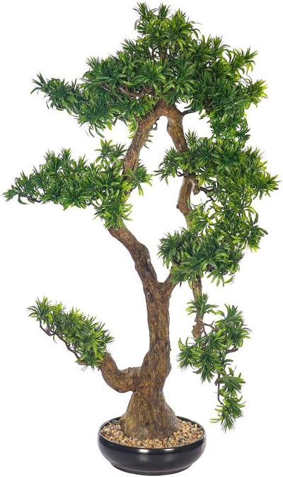 Yatai Decor Luxurious Artificial Bonsai Tree Lifelike Artificial Plants with Pots-0
