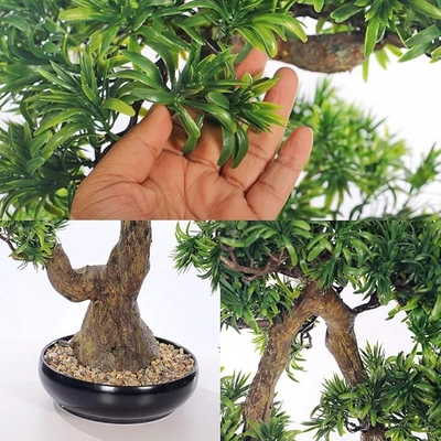 Yatai Decor Luxurious Artificial Bonsai Tree Lifelike Artificial Plants with Pots-4