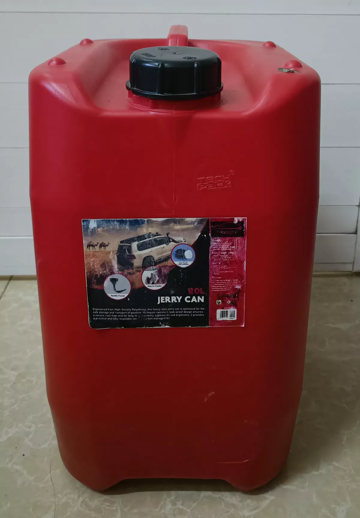 Red 20L Plastic Jerry Fuel Container-3-3