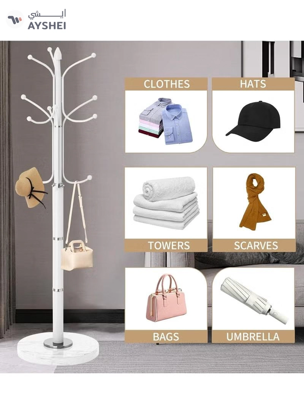 DubaiGallery Hangers Modern Minimalist Floor-Standing Coat Rack Creative Bedroom Living Room Creative Wrought Iron Coat Rack,