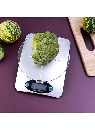 GEEPAS Portable Digital Kitchen Scale 5Kg White-6