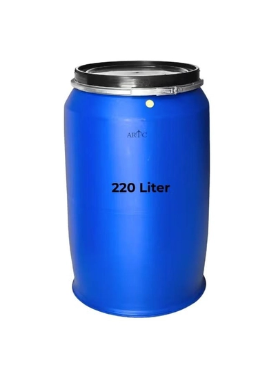 ARTC Large Capacity 220L Open Top Storage Drum High-volume plastic drum designed for safe containment of liquids, powders, and materials, offering durability, portability, and long service life.-0