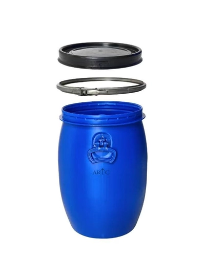 ARTC Large Capacity 220L Open Top Storage Drum High-volume plastic drum designed for safe containment of liquids, powders, and materials, offering durability, portability, and long service life.-3