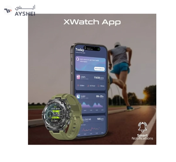 PROMATE Smart Watch, Round-Screen BT 5.1 Fitness Tracker With 1.53 Inch TFT Display, 80 Day Battery