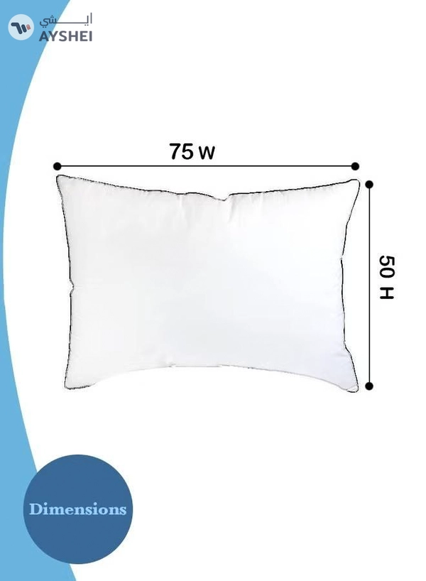 Eworld Set of 2 Premium Down Alternative Filled Bed Pillows in White with Breathable Cover