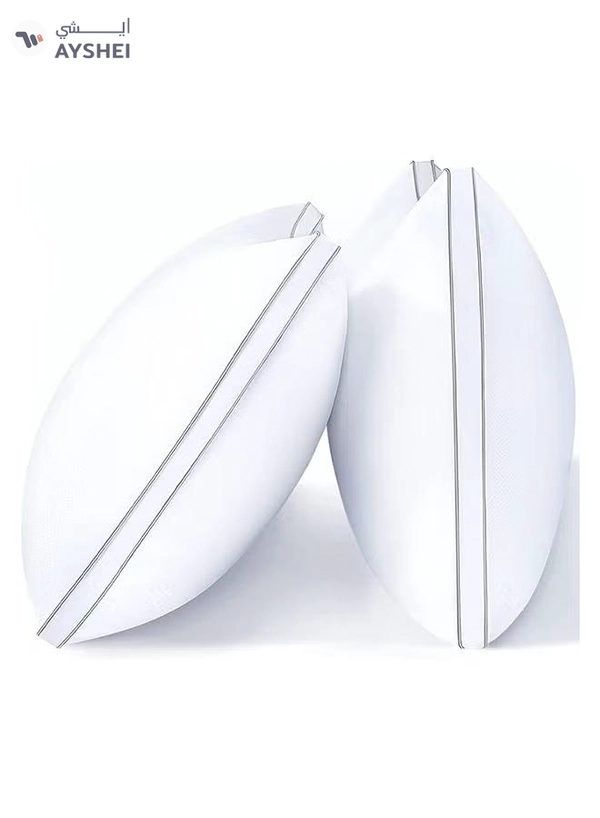Eworld Set of 2 Premium Down Alternative Filled Bed Pillows in White with Breathable Cover