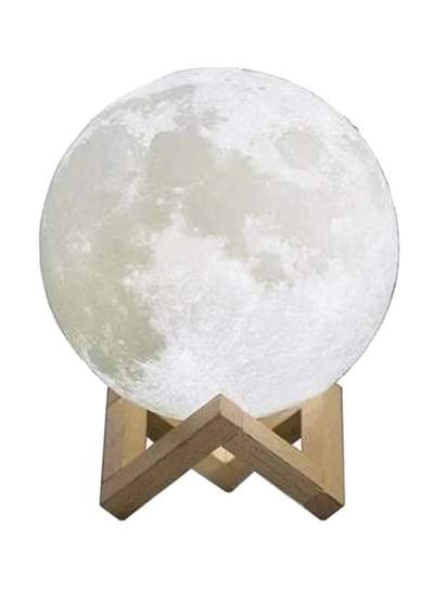 VANDER LIFE 3D Full Moon-Shaped LED Light Lamp White 12cm-0