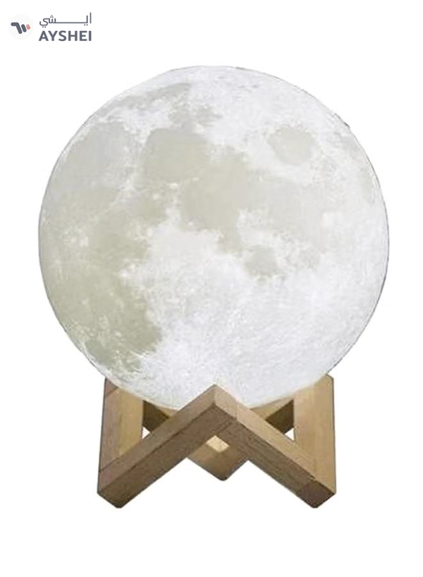 VANDER LIFE 3D Full Moon-Shaped LED Light Lamp White 12cm