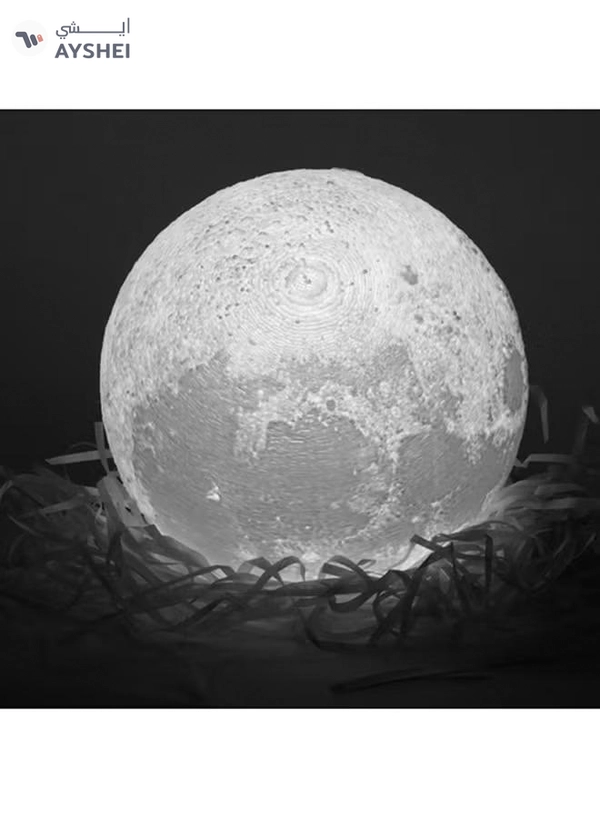 VANDER LIFE 3D Full Moon-Shaped LED Light Lamp White 12cm