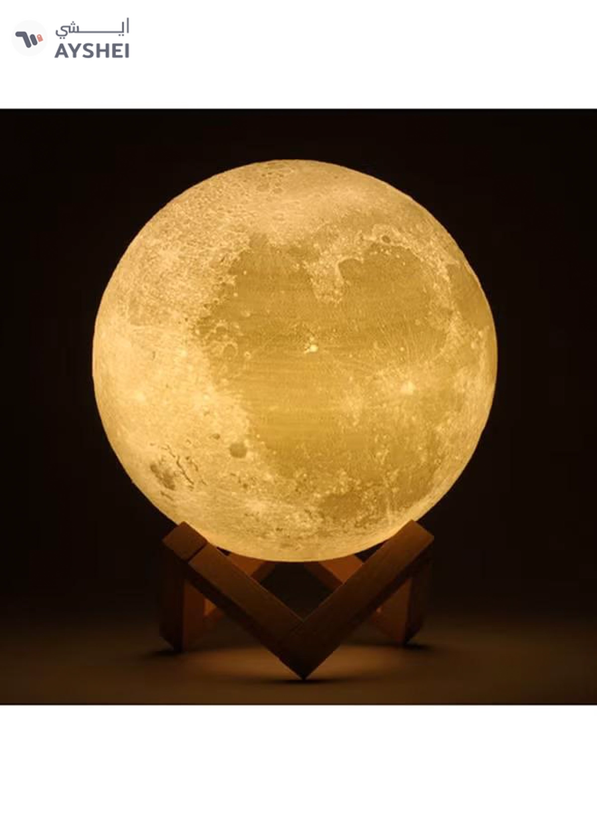 VANDER LIFE 3D Full Moon-Shaped LED Light Lamp White 12cm-3-3