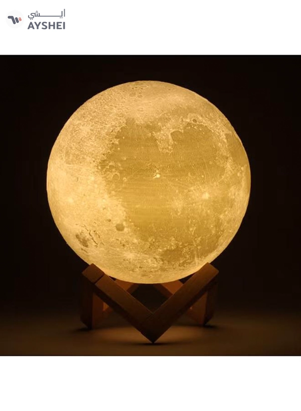 VANDER LIFE 3D Full Moon-Shaped LED Light Lamp White 12cm