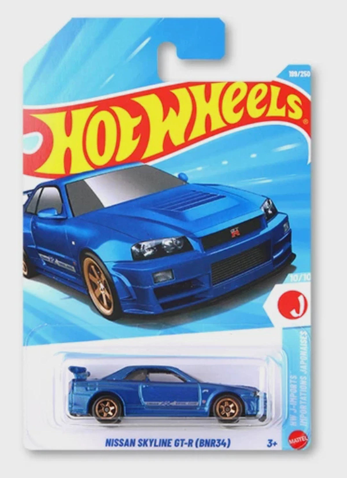 Hot Wheels Nissan Skyline GT-R (BNR34) R34 Blue HW J-Imports