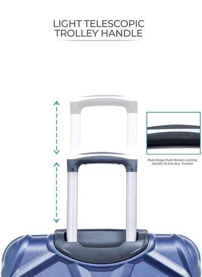 PARAJOHN Matrix Cabin Size 20-Inch ABS Lightweight Hardshell Luggage Trolley | carrying10kg 4-Wheel Spinner Suitcase navy-3