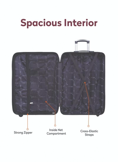 PARAJOHN Matrix Cabin Size 20-Inch ABS Lightweight Hardshell Luggage Trolley | carrying10kg 4-Wheel Spinner Suitcase navy-1