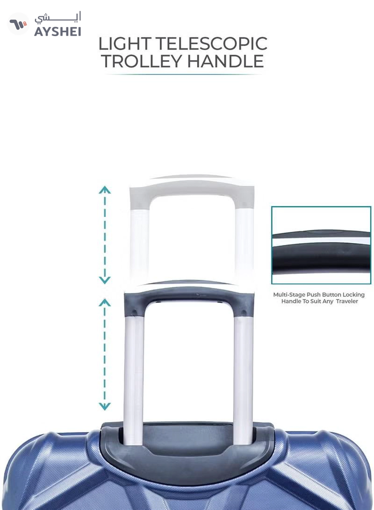 PARAJOHN Matrix Cabin Size 20-Inch ABS Lightweight Hardshell Luggage Trolley | carrying10kg 4-Wheel Spinner Suitcase navy-3-3