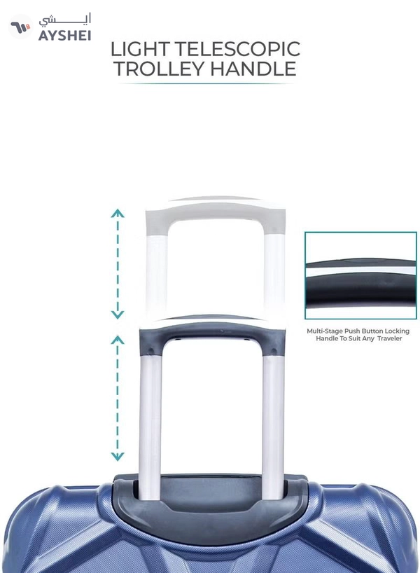 PARAJOHN Matrix Cabin Size 20-Inch ABS Lightweight Hardshell Luggage Trolley | carrying10kg 4-Wheel Spinner Suitcase navy