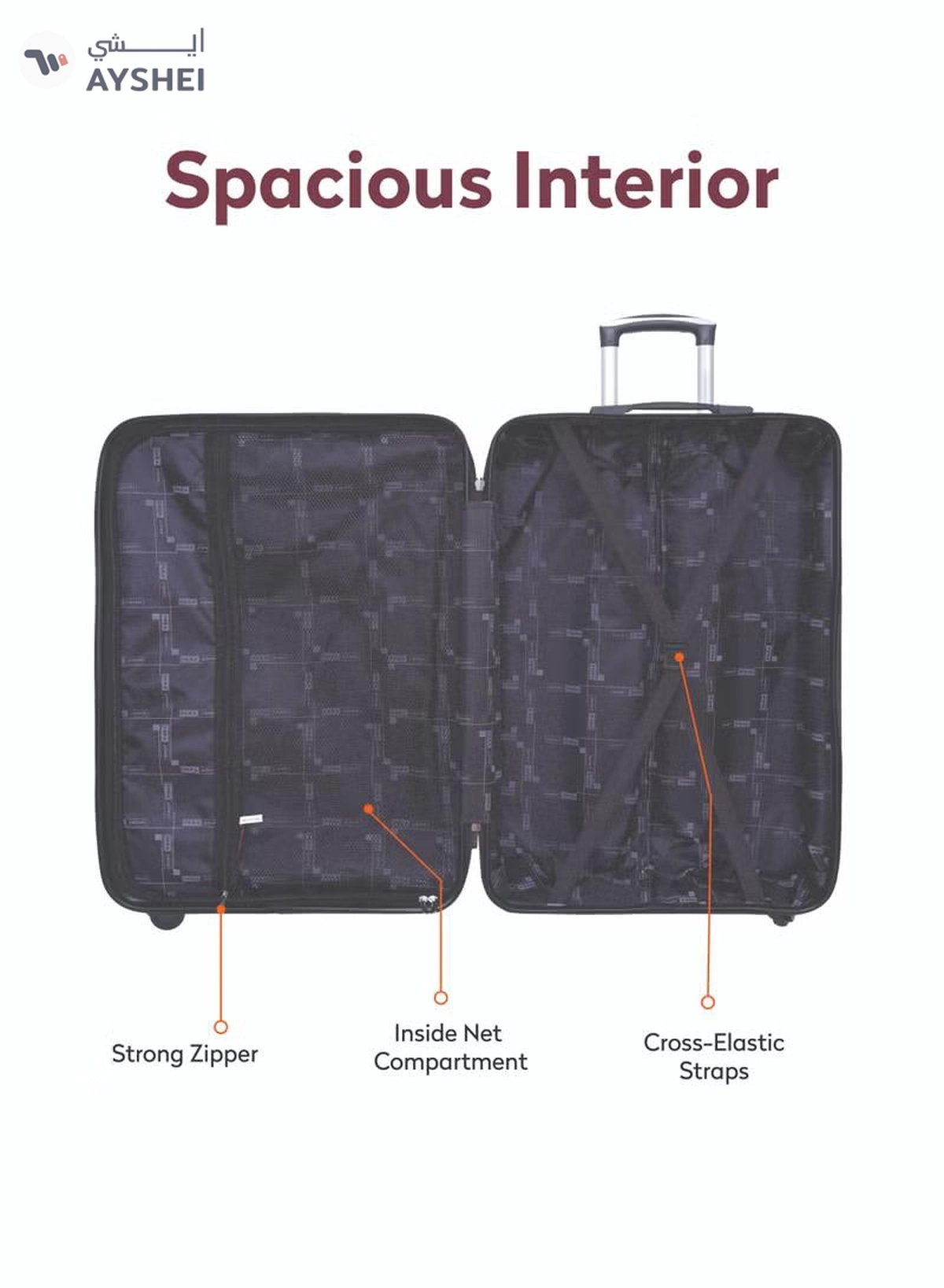 PARAJOHN Matrix Cabin Size 20-Inch ABS Lightweight Hardshell Luggage Trolley | carrying10kg 4-Wheel Spinner Suitcase navy-1-1