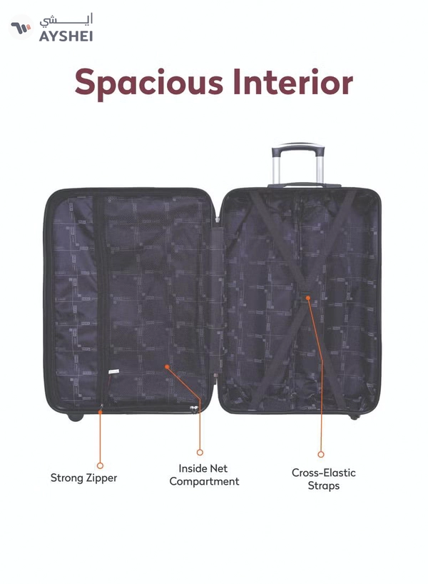 PARAJOHN Matrix Cabin Size 20-Inch ABS Lightweight Hardshell Luggage Trolley | carrying10kg 4-Wheel Spinner Suitcase navy