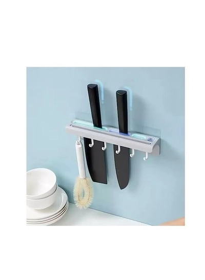 ABBASALI Wall-mounted Knife Storage Rack Kitchen Rack Multi-function Hook-1